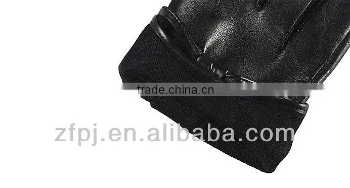 fashion ladies leather purple gloves
