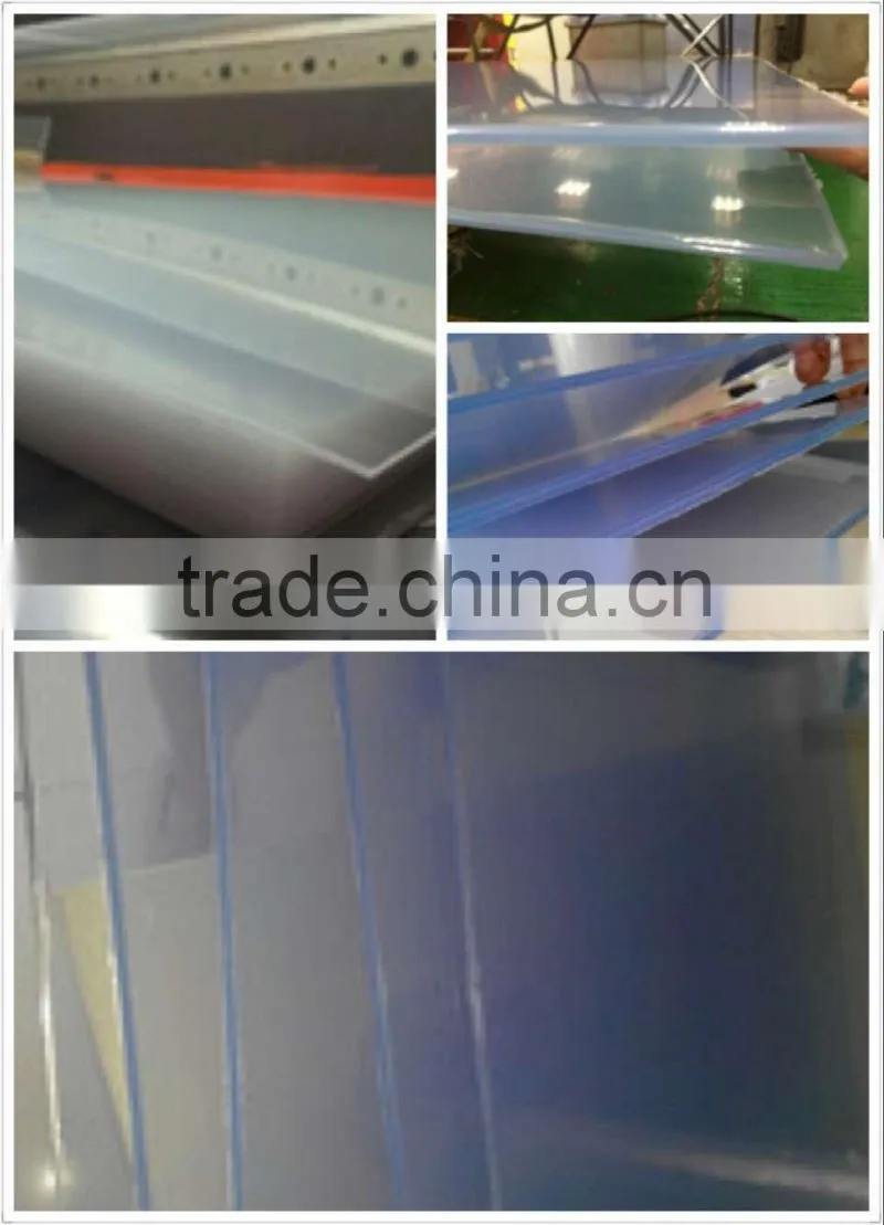transparent pvc sheet for bending, 2mm thickness, 4x8 size , super clear