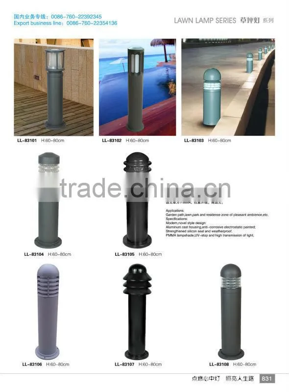 8W led lawn light for garden with led light source