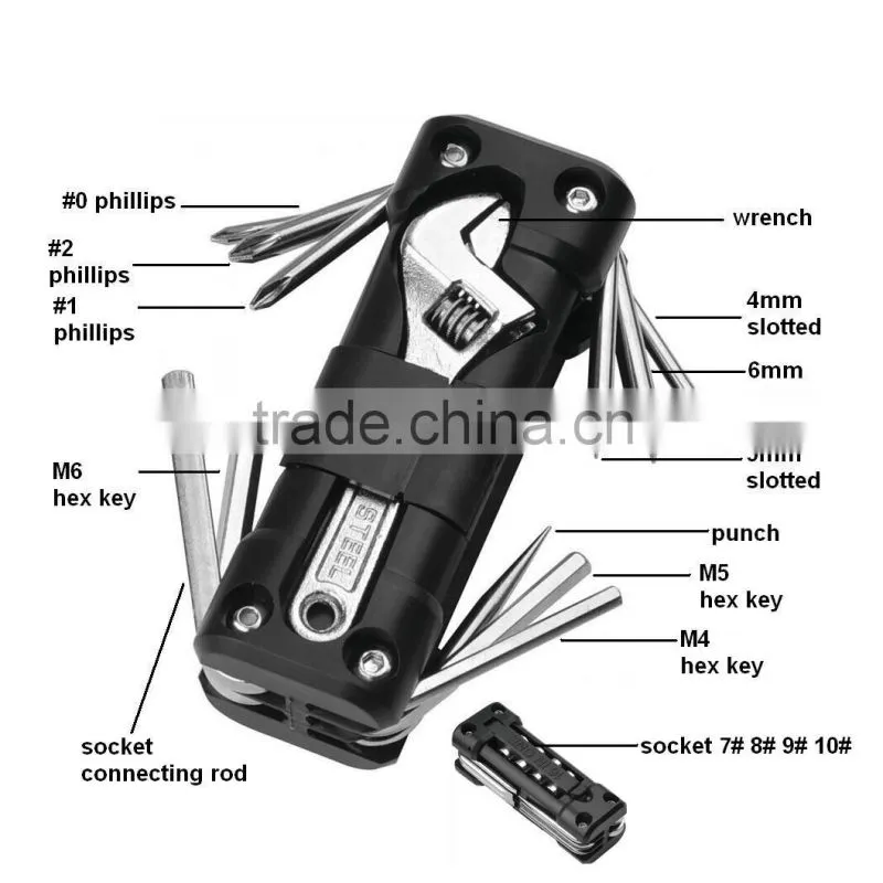 KT-02 DIKE 16 in one outdoor screwdriver kit with wrench