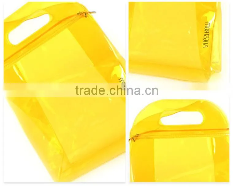 YCD Yellow PVC Packing Tote Bag