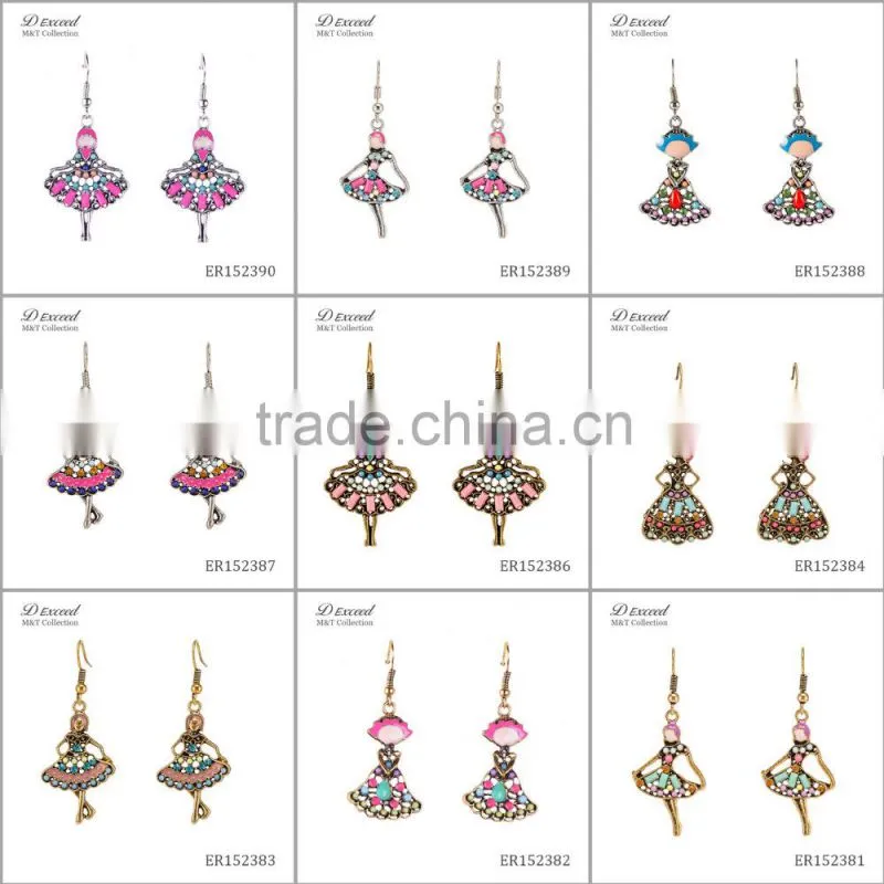 Fashion Designs Women's Jewellery Earrings Bohemian Ballet Girl Drop Earrings