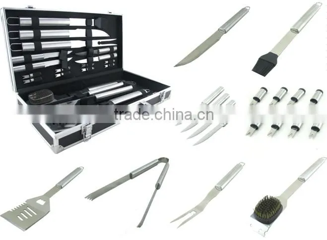 18pcs stainless steel BBQ tool set, grill set