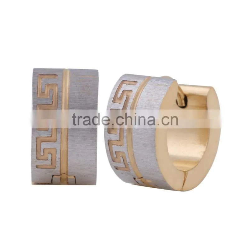 New Unisex Crystal Surgical Stainless Steel Huggie Earrings
