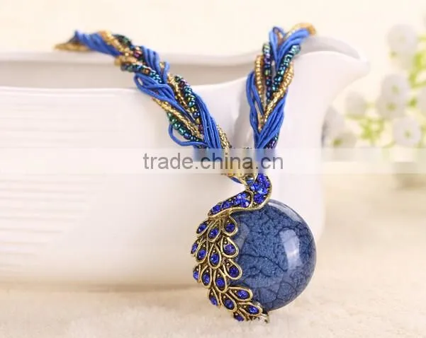 National wind m weaving necklace restoring ancient ways Sweater chain