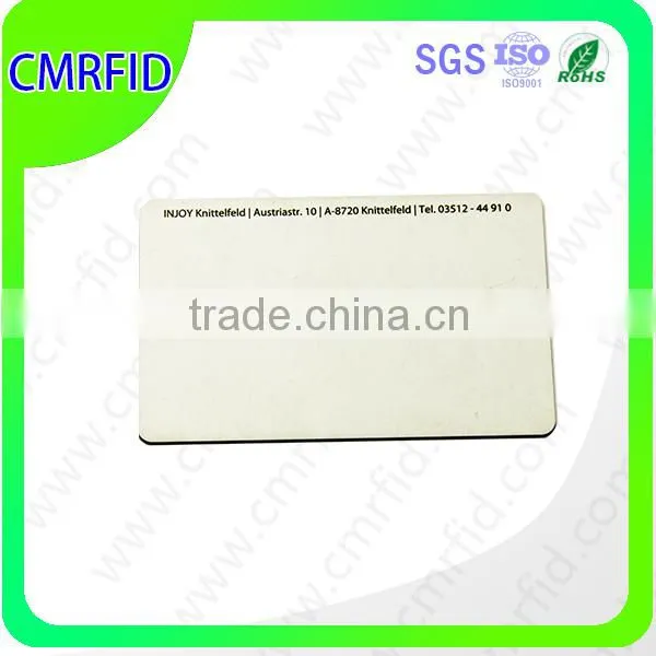 PVC white blank cards, pvc blank card with magenetic stripe