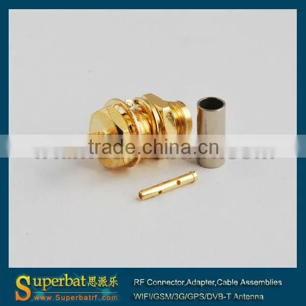 connector sma female jack crimp for RG316 cable goldplated straight type wholesale