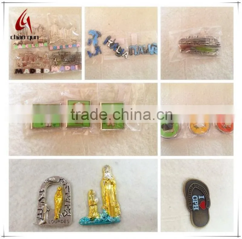 fashionable ship shape metal fridge magnet