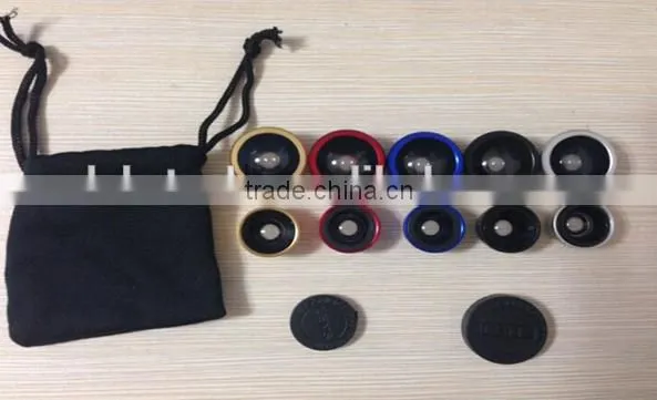 Universal 3 in1 fisheye wide-angle lens for iphone 5 6 fish eye lens for samsung phone