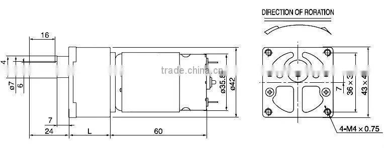42JB30K/35ZY60 6V 12V 24V Micro DC Spur Gear Motor
