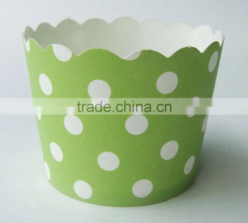 white polka dot homemade muffin cup cakes for wedding and party