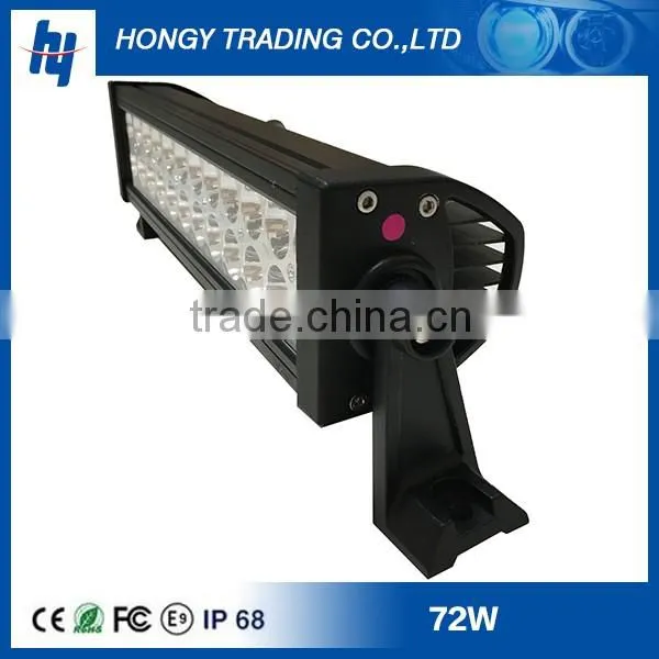 HOT Selling Battery Powered LED Off Road Light Bar 72W LED Flood Light Bar For Cars 12V