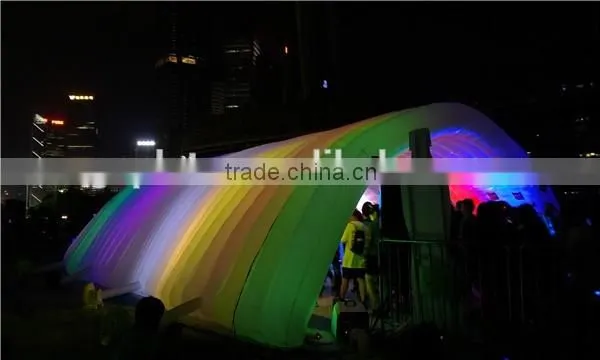 Lighting inflatable tunnel / night run LED inflatable tunnel tent