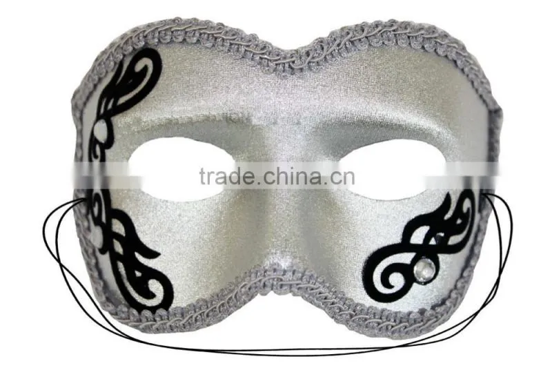 Ciro Men's Silver Decorated Masquerade Ball Mask Venetian Mask for men