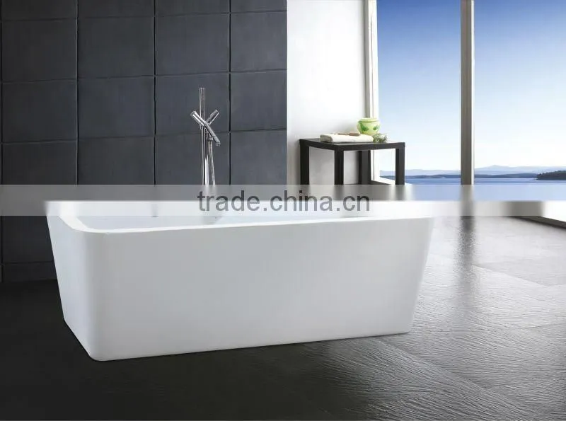 Hot Sale Luxury Floor Mounted Acrylic Bathtub