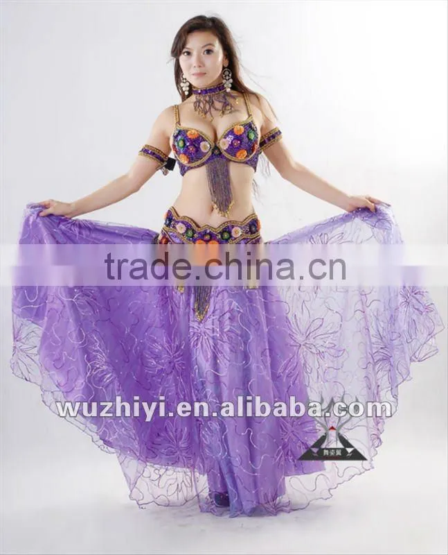 Wholesale cheap belly dancewear belly dance clothing,belly dance gypsy skirt (QC0328)