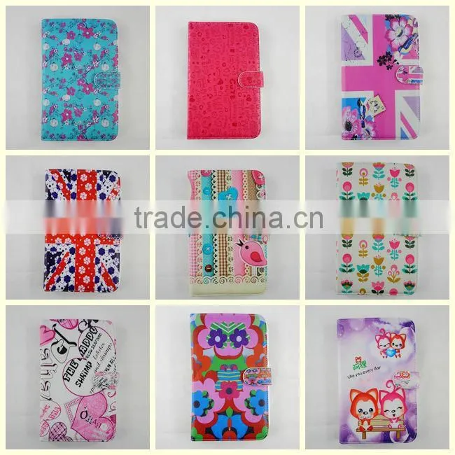 For samsung T110 tablet case leather case for samsung tab for children cartoon shape and interface wholesale