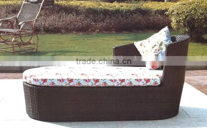 2014 New Design Modern Round Rattan Waterproof Bed /balcony/outdoor/living room