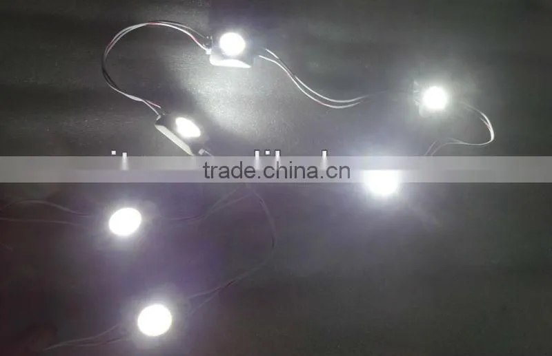 WHITE 1.2W 5050 type super bright led module,DC12V input;20pcs a string;injection module,IP65