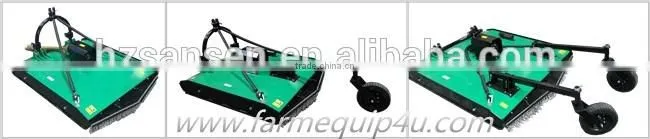 CE Tractor Mounted 3 Point Rotary Slasher Mower PTO Shaft Driven with Slip Clutch and Rear wheel