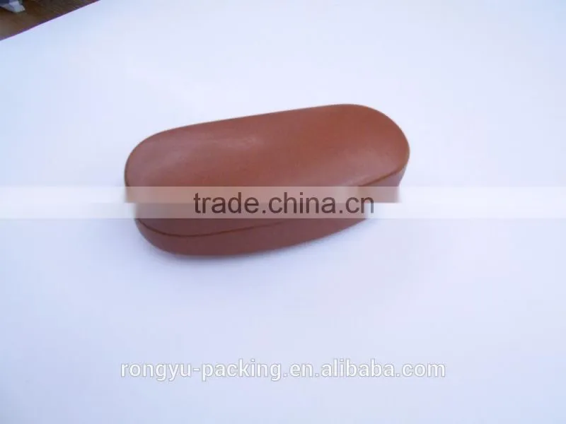 hard shell iron reading PU leather glasses case