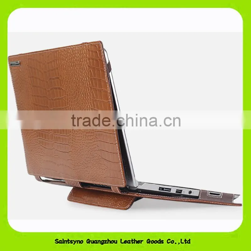 15641 Newest custom Alligator leather smart cover for tablet