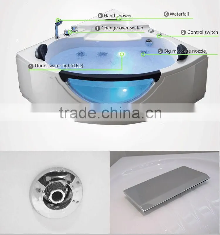 FC-255.BLwith blue front glass ,glass bathtub