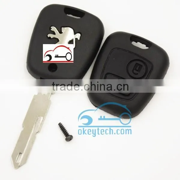 Good Price peuguot key shell for 206 blank 2 button with logo Car Key peugeot romote key shell