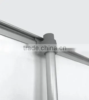 Portable full aluminum water drop roll up banner standee, wide base roll up stand, broad base roll up display stand