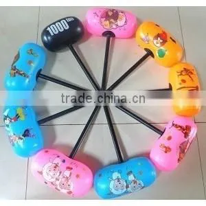 Baby plastic inflatable pig toy hammer