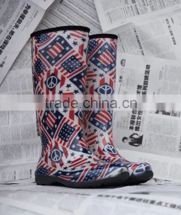 2015 best selling fashionable women rain boots