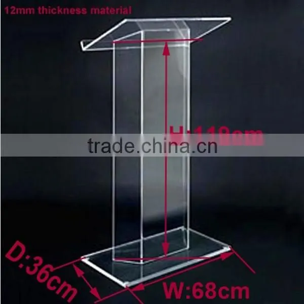 High transparent acrylic speech podium
