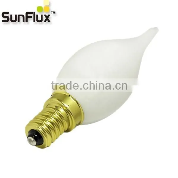 C35 shape glass bulb E14 led candle bulb 2.2w
