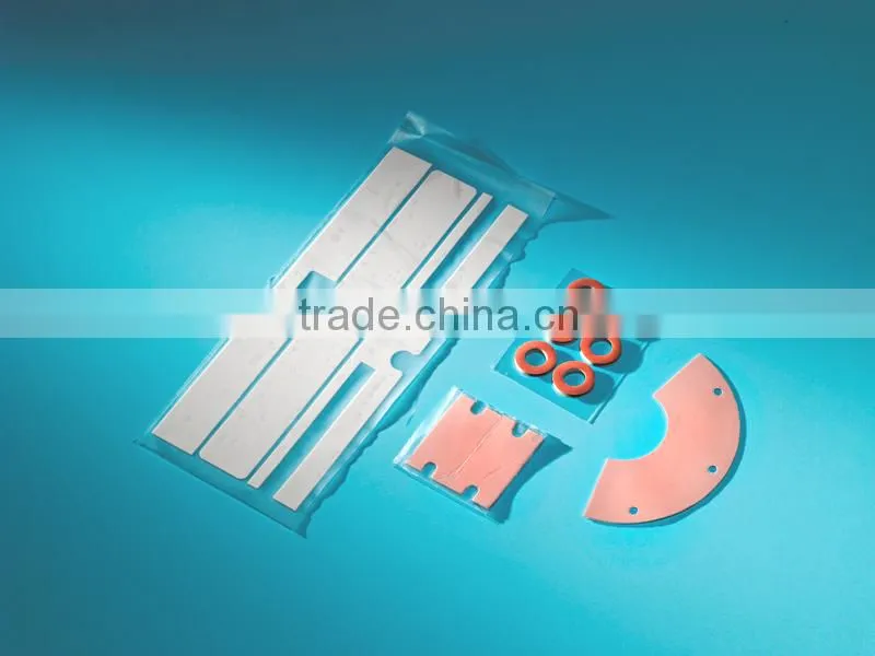 RoHS complied customized cutting Thermal Conductive rubber pad with fiberglass reinforcement for high performance component