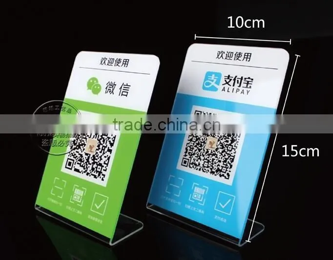 wholesale custom acrylic table payment sign
