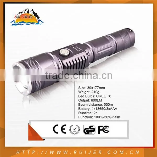 2015 Best Selling Rechargeable Torch Ultraviolet Led Flashlight