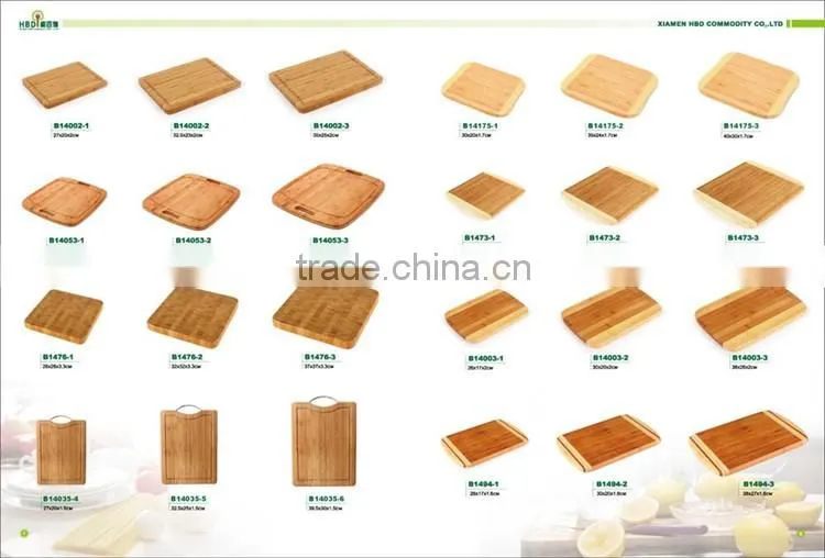 Color plastic bamboo chopping board with holes