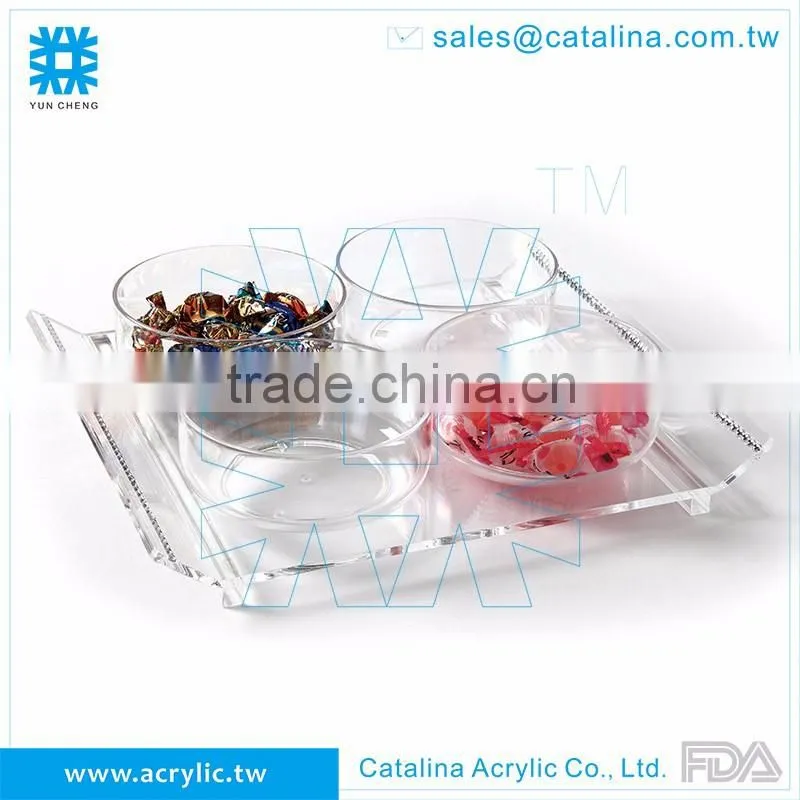 Functional Acrylic Plastic Salt Sugar Pepper tray