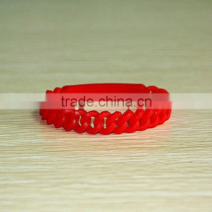 custom silicone wristband with twist bracelet