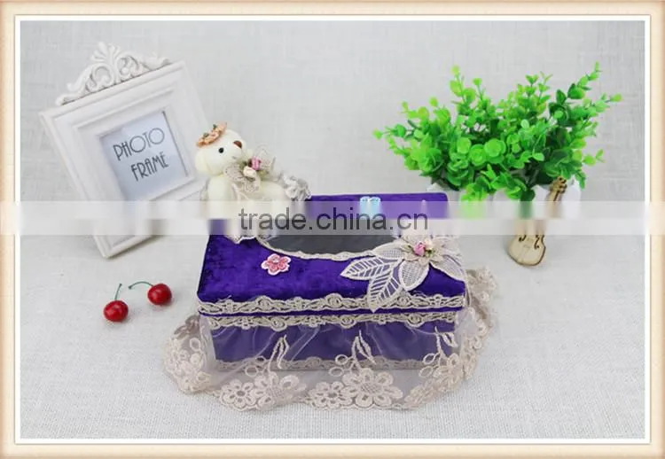 Short style lace tissue box