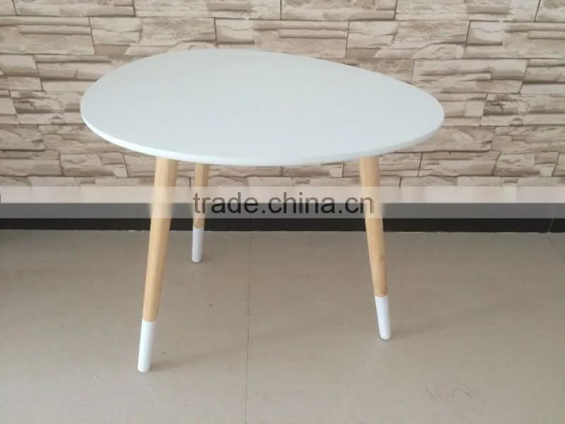 fine modern egg shape discount white decorative wooden table
