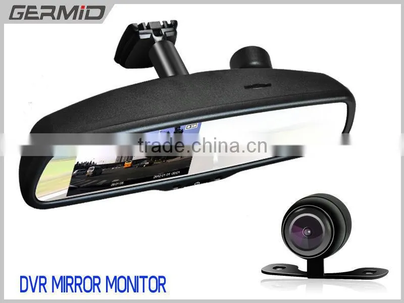 Germid 4.3 inch car dvr rearview mirror monitor with reversing display