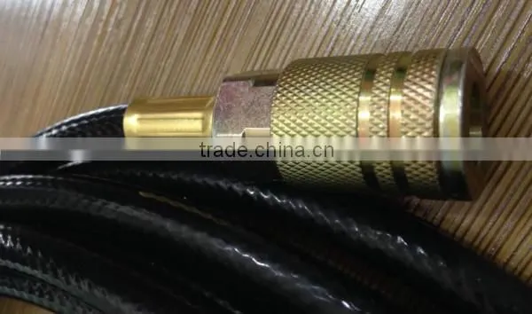 1/4" black Rubber Air Hose with 1/4"BSP Brass fitting