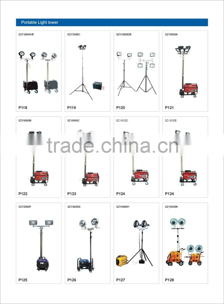 Diesel Generator Portable Led Telescopic Light Tower