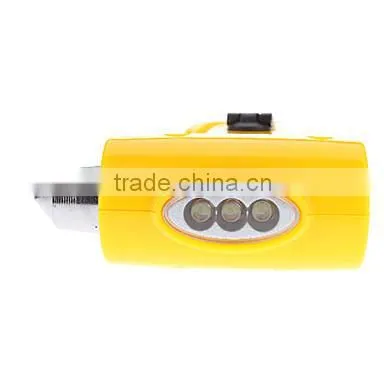 3 led emergency dynamo flashlight