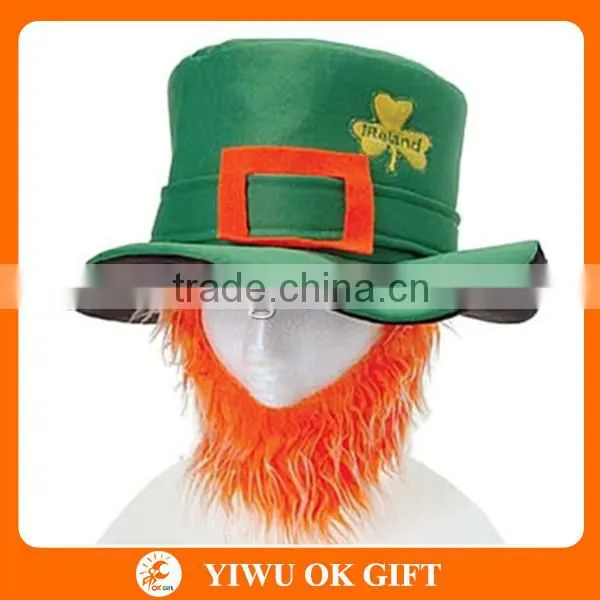Festival Supplies Green Top Hat With Beard