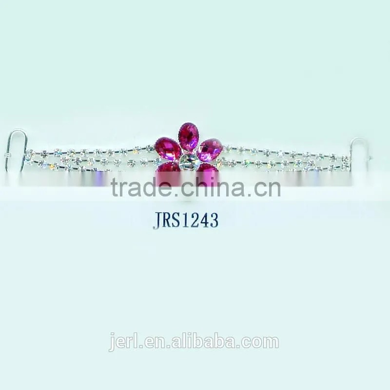Hot-sales Elegant Flower-shaped Acrylic Rhinestones Shoe Decorations for Accessories Made in China