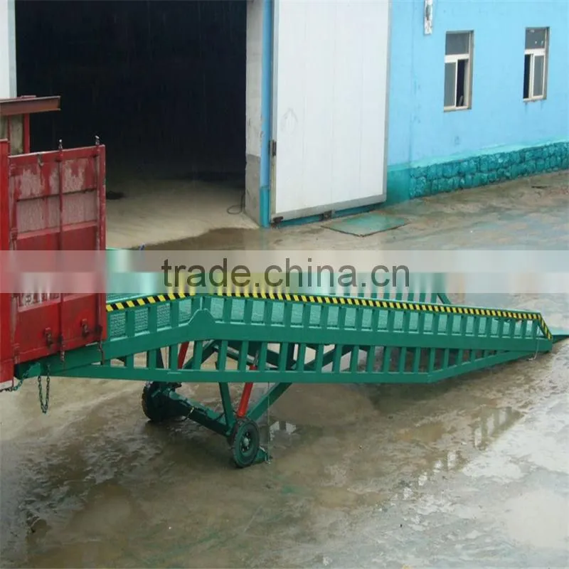 Adjustable high duty steel loading yard ramp / Car loading mobile ramp slope
