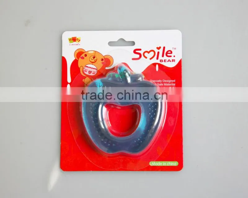 Eco-friendly baby products apple shape baby water filled teether