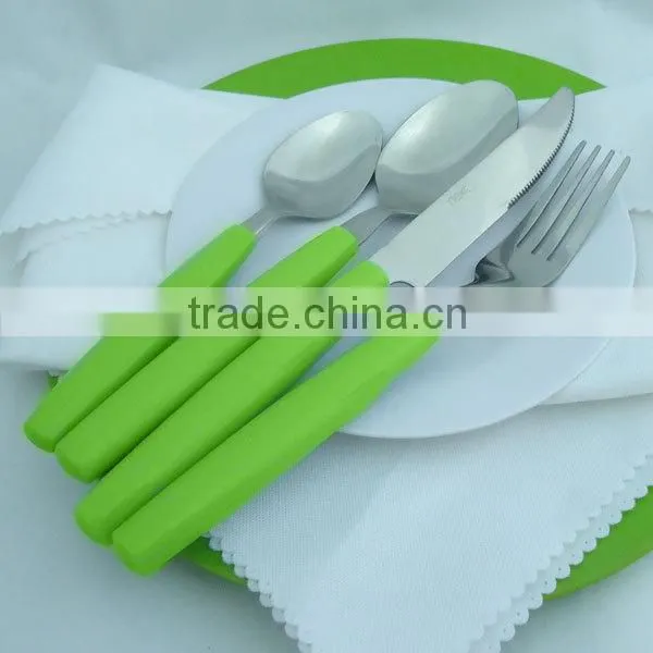 Green Colored Handle Flatware